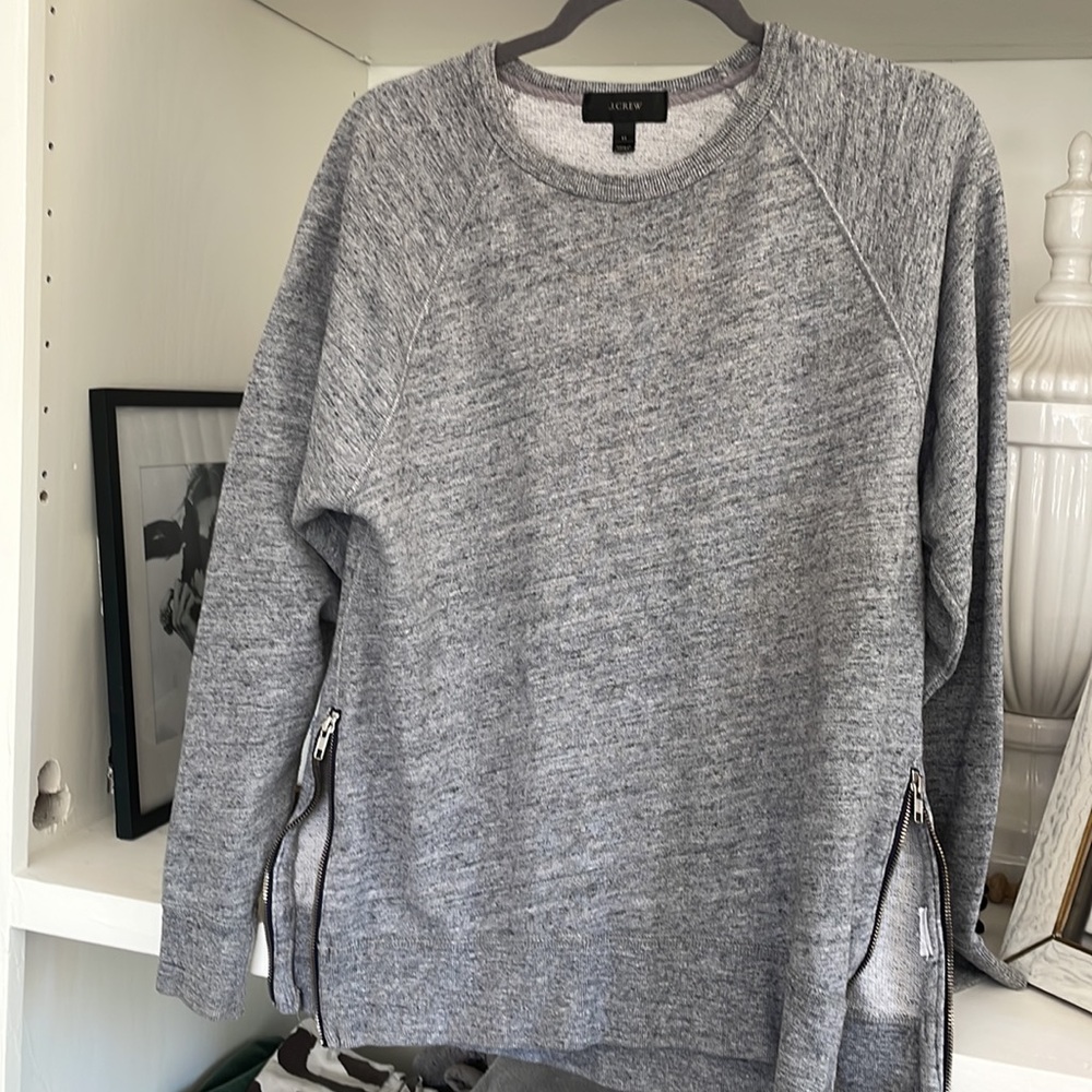 Cute J Crew sweatshirt with size zippers